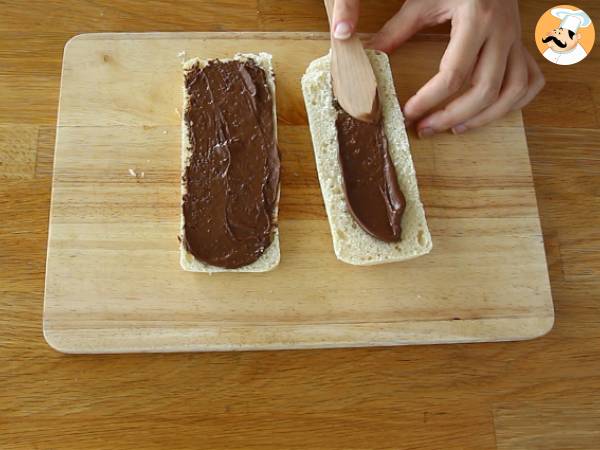 Panini med nutella - Beredning steg 2