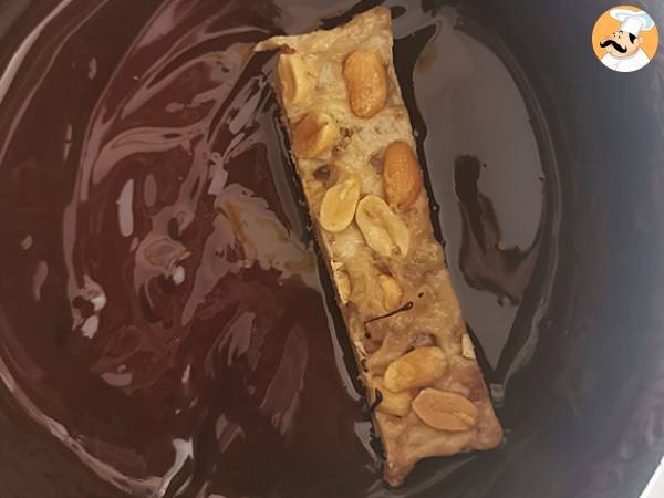 Veganska och glutenfria hemlagade Snickers-barer - Beredning steg 8