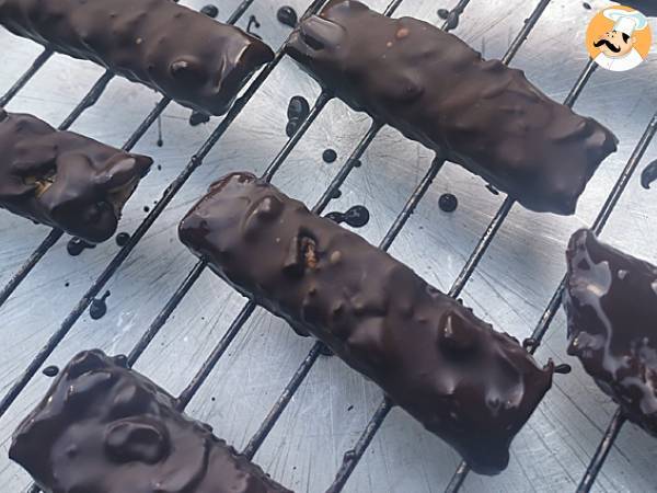 Veganska och glutenfria hemlagade Snickers-barer - Beredning steg 9