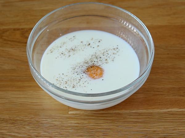 Saltade fattiga riddare med pesto - Beredning steg 2