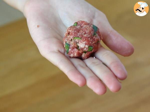 Köttbullar av nötkött och parmesan - Beredning steg 2