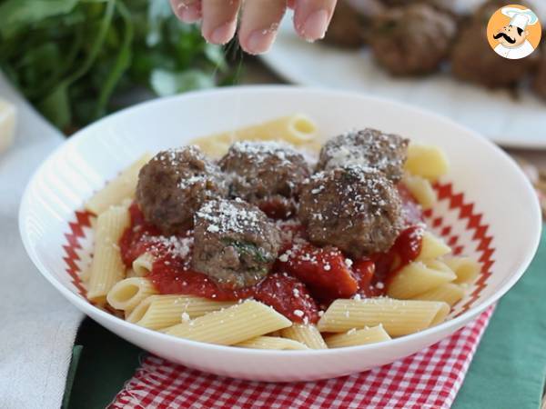 Köttbullar av nötkött och parmesan - Beredning steg 4
