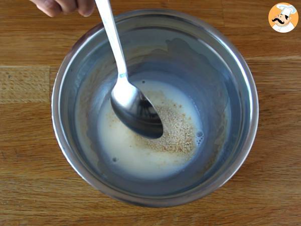 Kalvköttbullar fyllda med mozzarellaost - Beredning steg 1