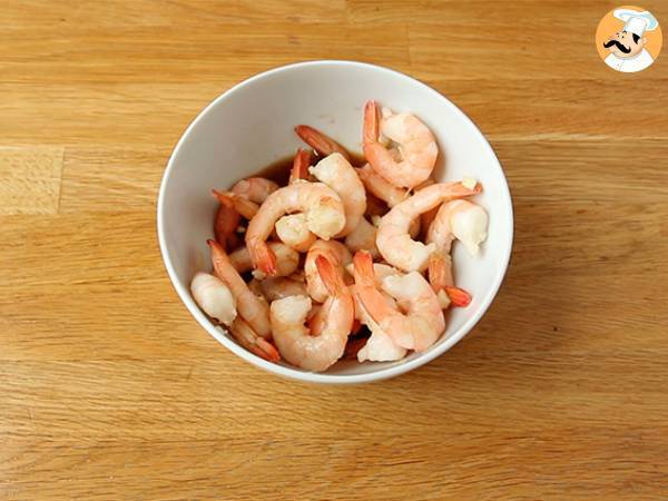 Vegetabilisk wok med räkor - Beredning steg 1