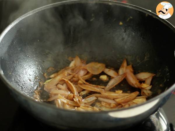 Vegetabilisk wok med räkor - Beredning steg 3
