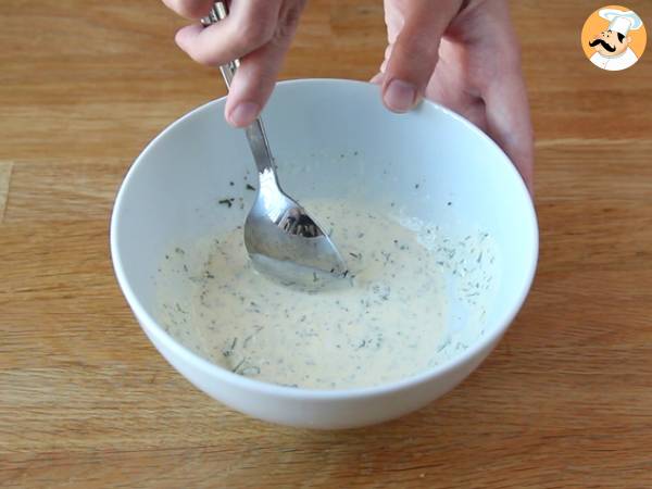 Räkor med brioche (räkor rulle) - Beredning steg 1