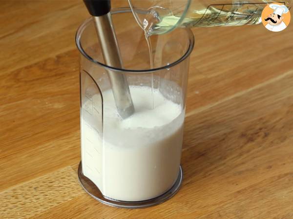 Laktosmajonnäs. Mjölkmajonnäs utan ägg - Beredning steg 2