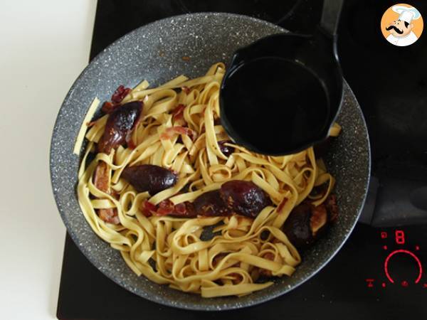 Pasta med fikon och pancetta - Beredning steg 4