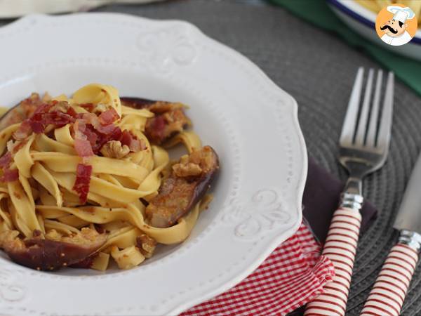 Pasta med fikon och pancetta - Beredning steg 6