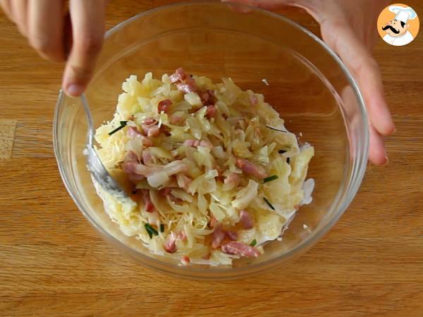 Bakad potatis fylld med bacon och ost - Beredning steg 3