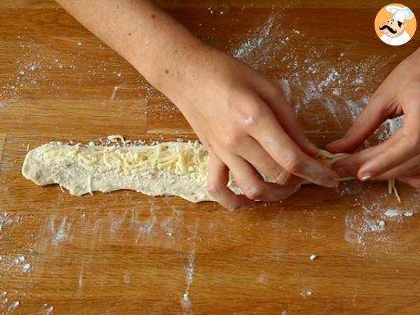 Salta kringlor med mozzarella och rosmarin - Beredning steg 4