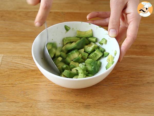 Verriner med rökt lax och avokado - Beredning steg 2
