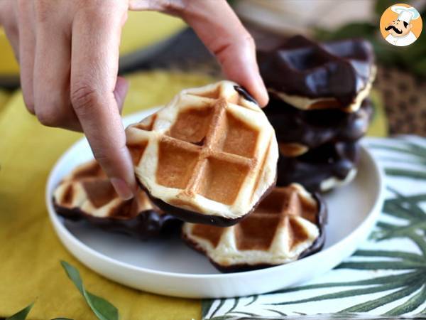 Mini chokladvåfflor - Beredning steg 6