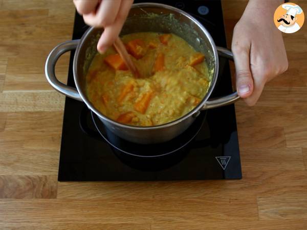 Butternut- och röda linser soppa - Beredning steg 2