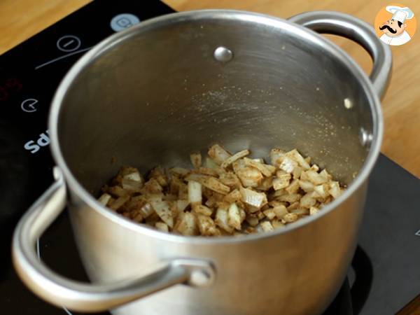 Enkel dahl med korallinser - Beredning steg 2