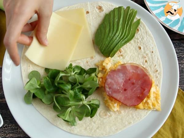 Grillad wrap i brunchstil - Tortilla Wrap Hack - Beredning steg 3