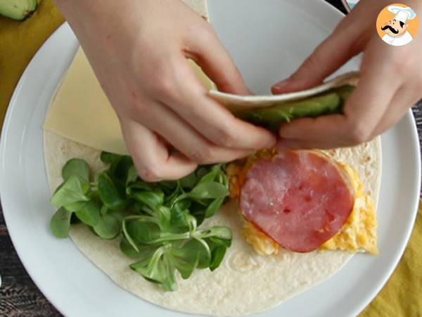 Grillad wrap i brunchstil - Tortilla Wrap Hack - Beredning steg 4