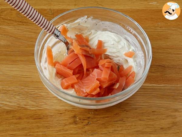 Fyllda potatisar med rökt lax och fromage frais - Beredning steg 2