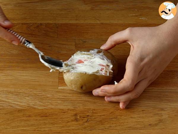 Fyllda potatisar med rökt lax och fromage frais - Beredning steg 3