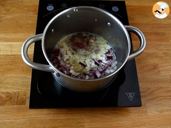 Afrikansk soppa: tomat, jordnöt och mangold - Afrikansk jordnötssoppa - Beredning steg 2