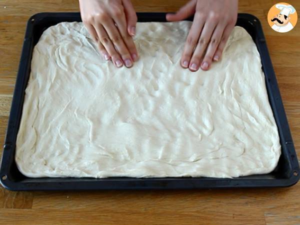 Focaccia med blommor - focaccia konst - Beredning steg 4