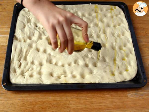 Focaccia med blommor - focaccia konst - Beredning steg 6