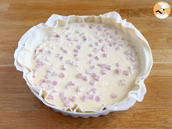 Lättlagad quiche med skinka, ost och yoghurt! - Beredning steg 3