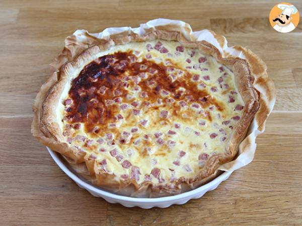 Lättlagad quiche med skinka, ost och yoghurt! - Beredning steg 4