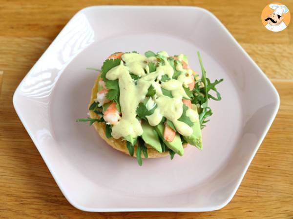 Sandwich med räkor, avokado och koriander - Beredning steg 3