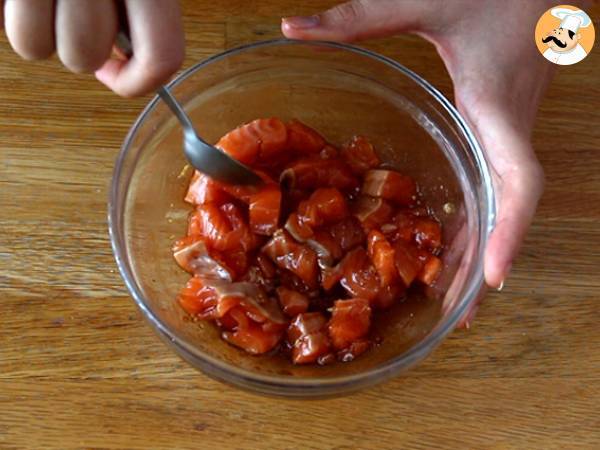 Poké bowl med lax - Beredning steg 4