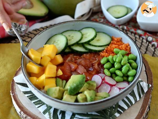 Poké bowl med lax - Beredning steg 6