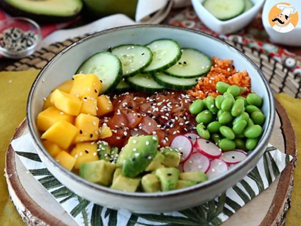Poké bowl med lax - Beredning steg 7