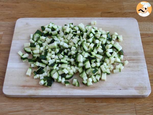 Sallad med zucchini, getost och citron - Beredning steg 2