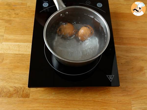 Brunchsmörgås med croissant - Beredning steg 1
