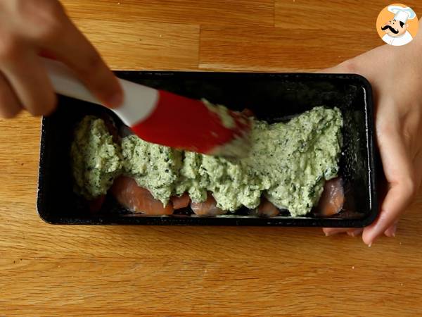 Terrin av zucchini och rökt lax - Beredning steg 5