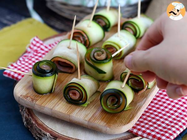Rullar med zucchini och rökt lax - Beredning steg 6