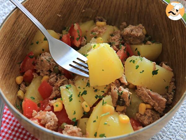 Potatis-, tonfisk- och tomatsallad - Beredning steg 3