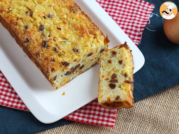 Grynkaka med zucchini och morötter - Beredning steg 6