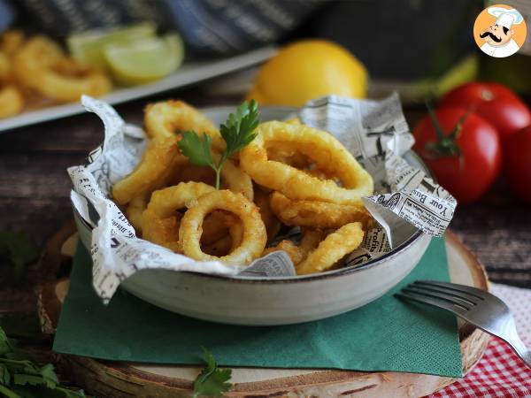 Calamares a la romana - panerad bläckfisk - Beredning steg 5