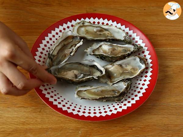 Ceviche av ostron: leche de tigre och passionsfrukt - Beredning steg 1