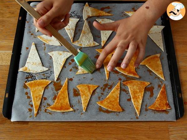 Häxhattar av tortillachips - Beredning steg 2