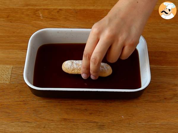 Läcker charlotte i tiramisu-stil utan ägg - Beredning steg 1