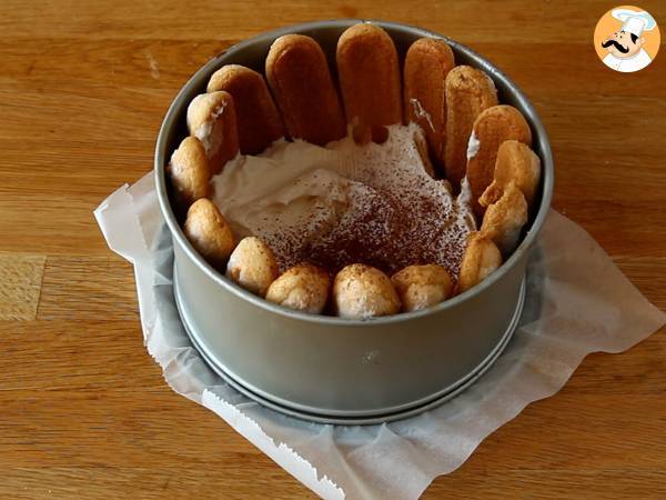 Läcker charlotte i tiramisu-stil utan ägg - Beredning steg 4