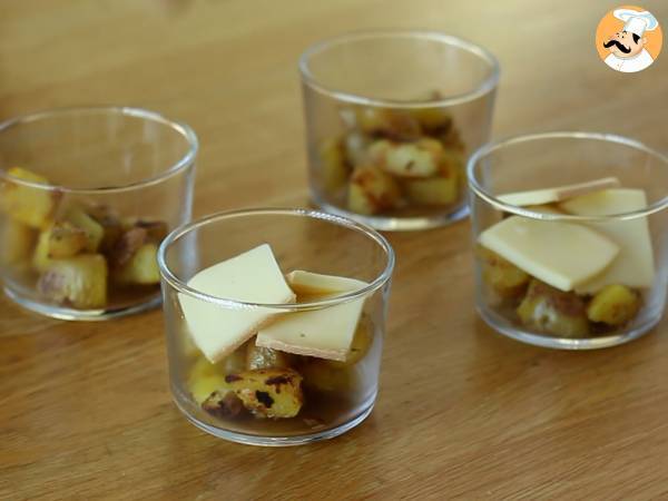 Verriner med raclette (utan apparat): för att njuta även som aperitif - Beredning steg 3