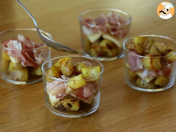 Verriner med raclette (utan apparat): för att njuta även som aperitif - Beredning steg 4