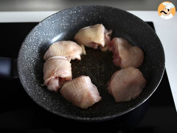 Kyckling med krämig spenat- och champinjonsås - Beredning steg 1