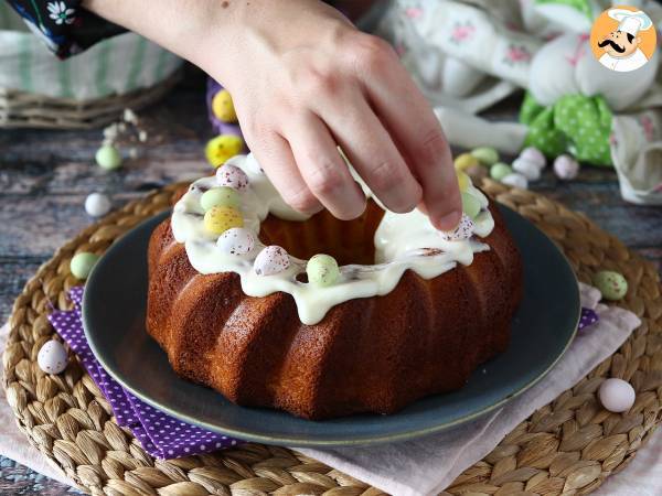 Påskbottentårta med citron och vit choklad - Beredning steg 8