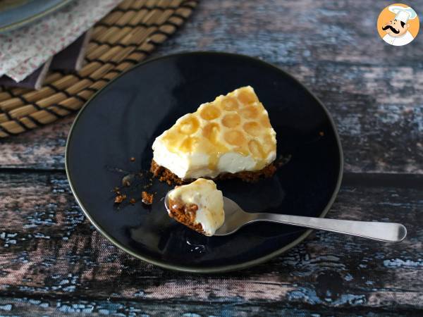 No-bake citron- och honungscheesecake (handledning för tårtdekoration) - Beredning steg 6