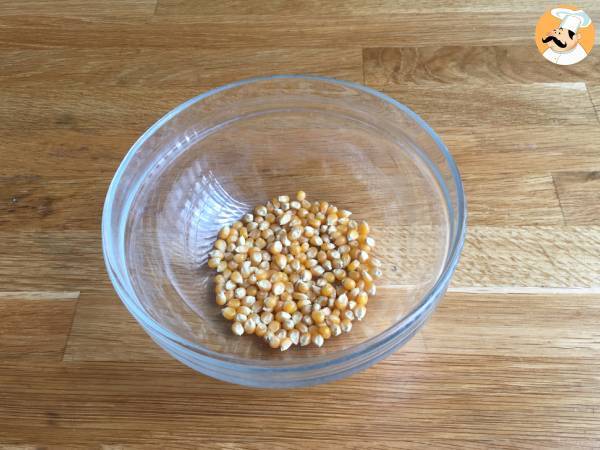 Oljefria popcorn för mikrovågsugn - Beredning steg 1