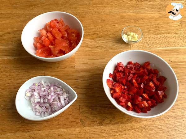 Enkel tomaträtt - Beredning steg 1
